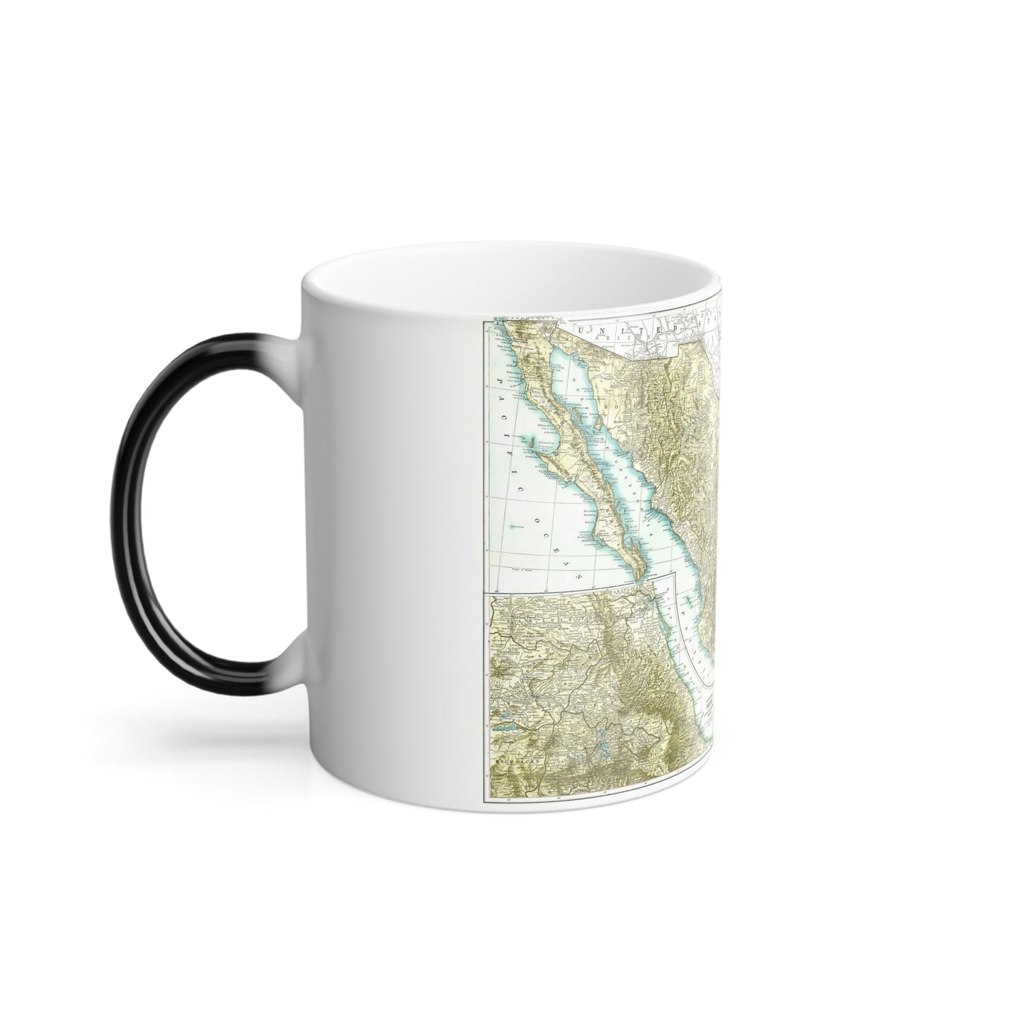 Central America & Mexico (1916) (Map) Color Changing Mug 11oz-11oz-The Sticker Space