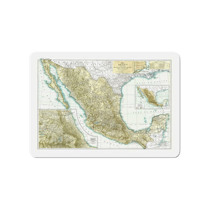 Central America & Mexico (1916) (Map) Refrigerator Magnet-4" x 4"-The Sticker Space