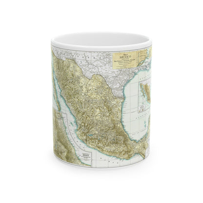 Central America & Mexico (1916) (Map) White Coffee Mug-11oz-The Sticker Space