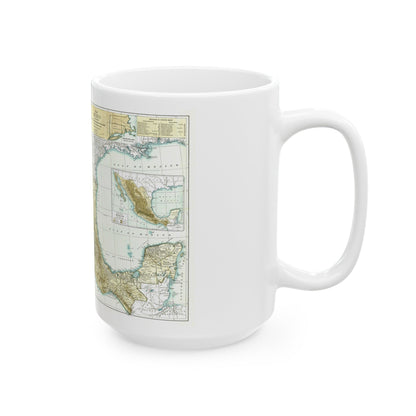 Central America & Mexico (1916) (Map) White Coffee Mug-The Sticker Space