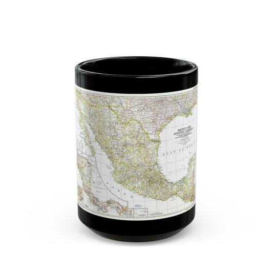 Central America & Mexico (1953) (Map) Black Coffee Mug-15oz-The Sticker Space