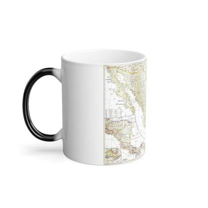 Central America & Mexico (1953) (Map) Color Changing Mug 11oz-11oz-The Sticker Space