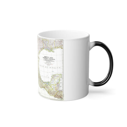 Central America & Mexico (1953) (Map) Color Changing Mug 11oz-11oz-The Sticker Space