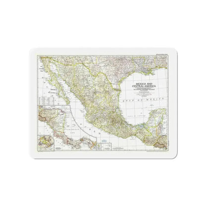 Central America & Mexico (1953) (Map) Refrigerator Magnet 4 Inch - The Sticker Space
