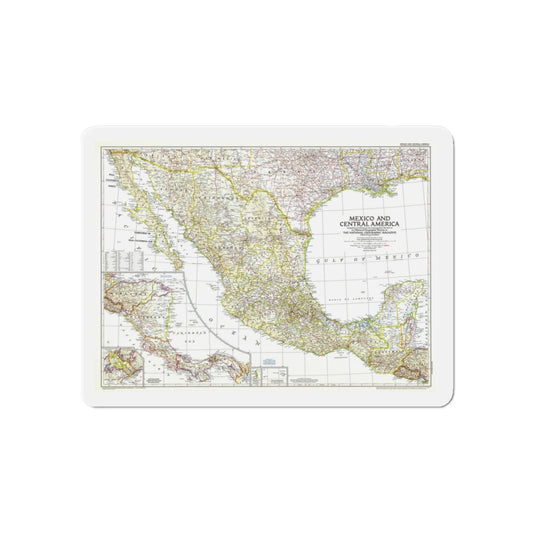 Central America & Mexico (1953) (Map) Refrigerator Magnet-6 × 6"-The Sticker Space