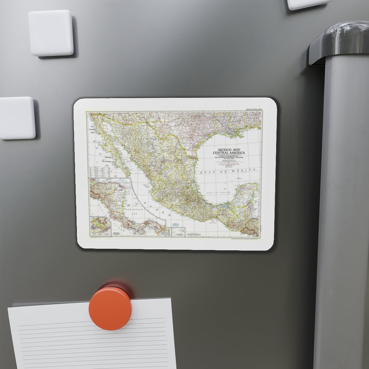 Central America & Mexico (1953) (Map) Refrigerator Magnet-The Sticker Space