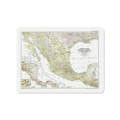 Central America & Mexico (1953) (Map) Refrigerator Magnet - The Sticker Space