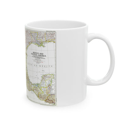 Central America & Mexico (1953) (Map) White Coffee Mug-The Sticker Space