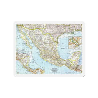 Central America - Mexico (1961) (Map) Refrigerator Magnet-3" x 3"-The Sticker Space