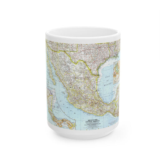 Central America - Mexico (1961) (Map) White Coffee Mug-15oz-The Sticker Space