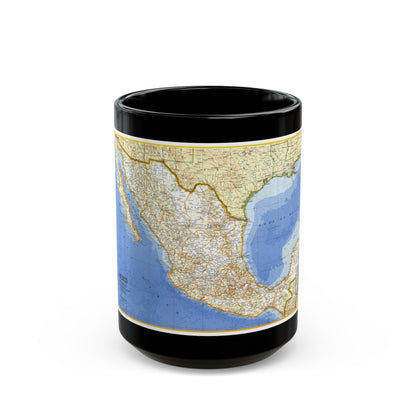 Central America - Mexico (1973) (Map) Black Coffee Mug-15oz-The Sticker Space