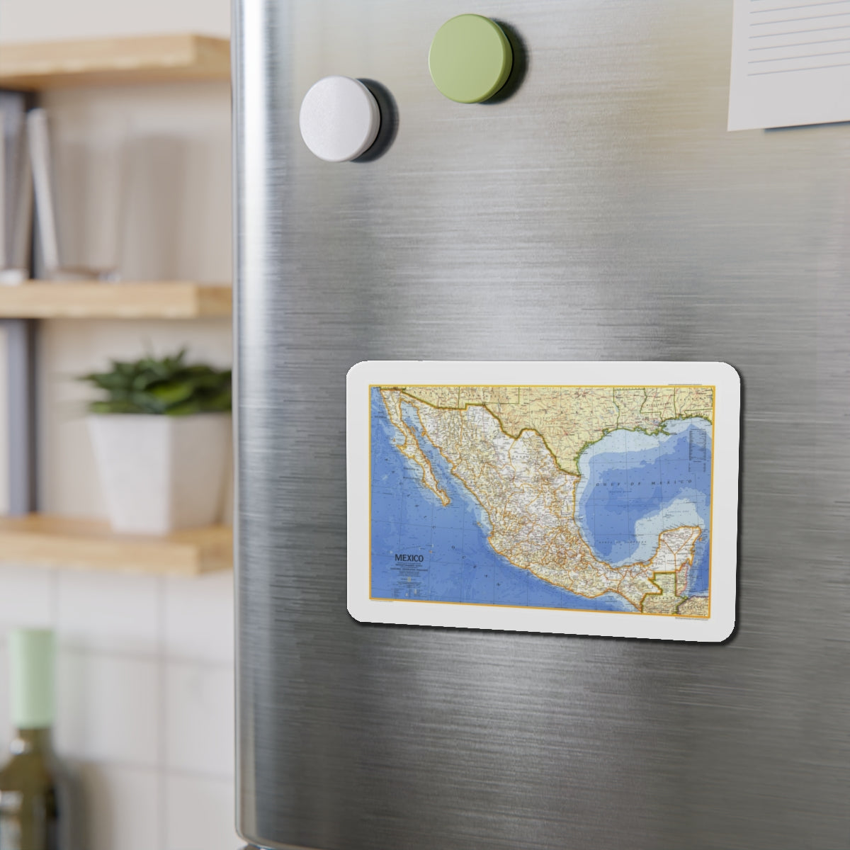 Central America - Mexico (1973) (Map) Refrigerator Magnet-The Sticker Space