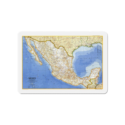 Central America - Mexico (1973) (Map) Refrigerator Magnet-4" x 4"-The Sticker Space