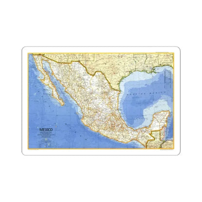 Central America - Mexico (1973) (Map) STICKER Vinyl Kiss-Cut Decal 6 Inch White - The Sticker Space