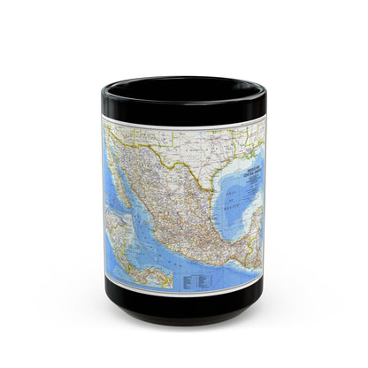 Central America & Mexico (1980) (Map) Black Coffee Mug-15oz-The Sticker Space