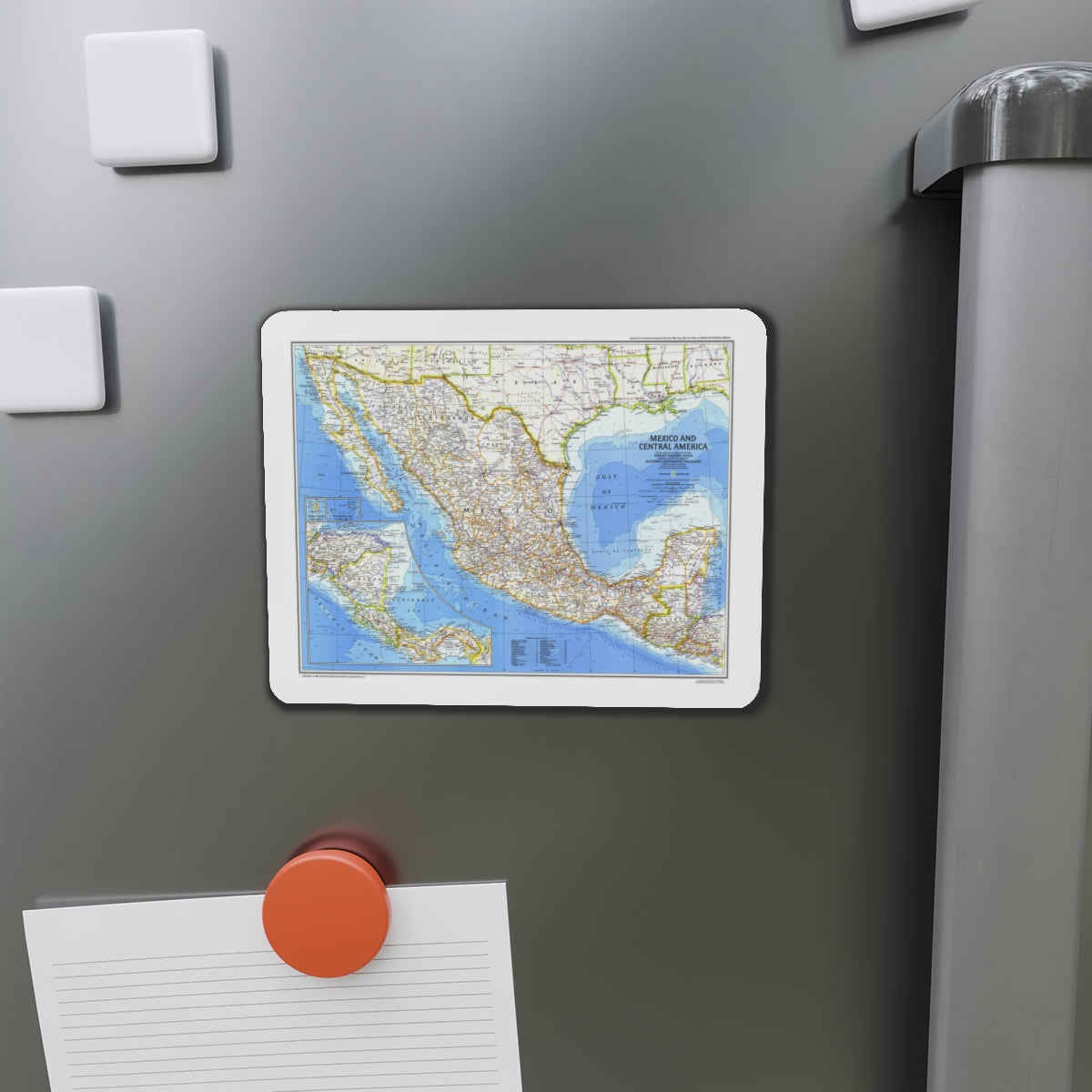 Central America & Mexico (1980) (Map) Refrigerator Magnet-The Sticker Space