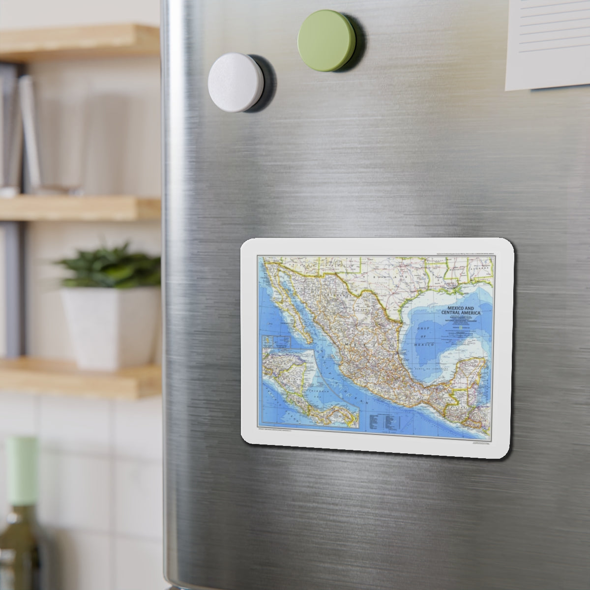 Central America & Mexico (1980) (Map) Refrigerator Magnet-The Sticker Space