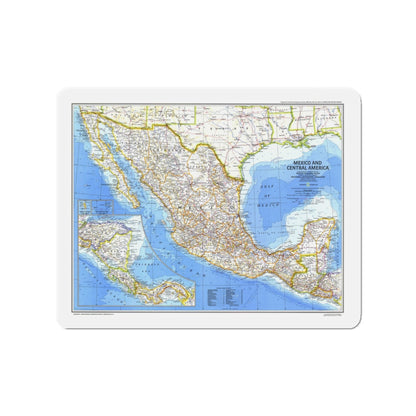 Central America & Mexico (1980) (Map) Refrigerator Magnet-3" x 3"-The Sticker Space