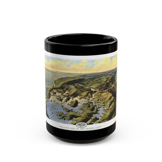 Central America - Panama Canal (1912) (Map) Black Coffee Mug-15oz-The Sticker Space