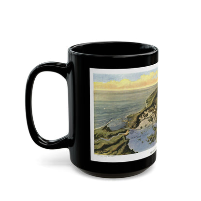 Central America - Panama Canal (1912) (Map) Black Coffee Mug-The Sticker Space