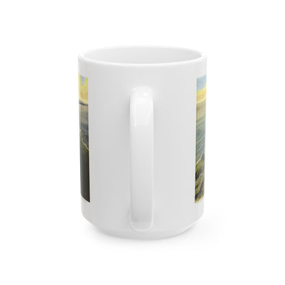 Central America - Panama Canal (1912) (Map) White Coffee Mug-The Sticker Space