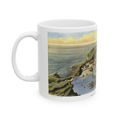 Central America - Panama Canal (1912) (Map) White Coffee Mug-The Sticker Space