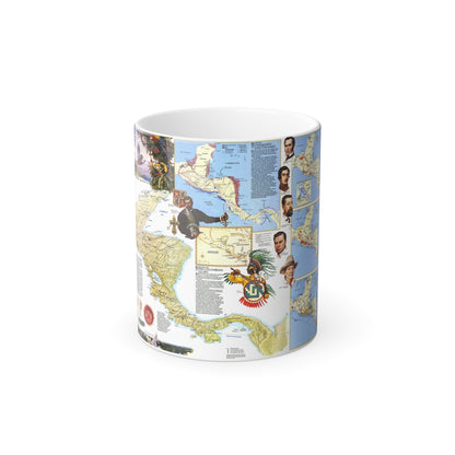 Central America Past and Present (1986) (Map) Color Changing Mug 11oz-11oz-The Sticker Space