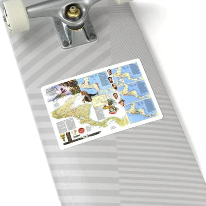 Central America Past and Present (1986) (Map) STICKER Vinyl Kiss-Cut Decal - The Sticker Space