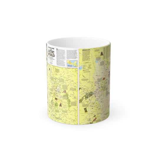 Central America - The Aztec World (1980) (Map) Color Changing Mug 11oz-11oz-The Sticker Space