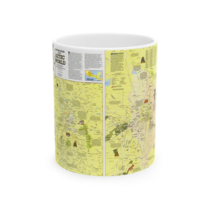 Central America - The Aztec World (1980) (Map) White Coffee Mug-11oz-The Sticker Space