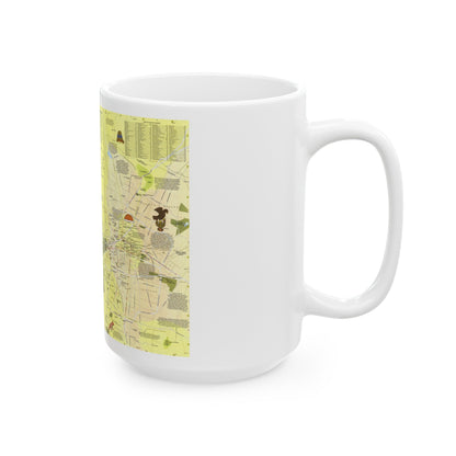 Central America - The Aztec World (1980) (Map) White Coffee Mug-The Sticker Space