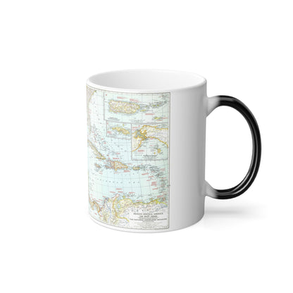 Central America & West Indies (1939) (Map) Color Changing Mug 11oz-11oz-The Sticker Space