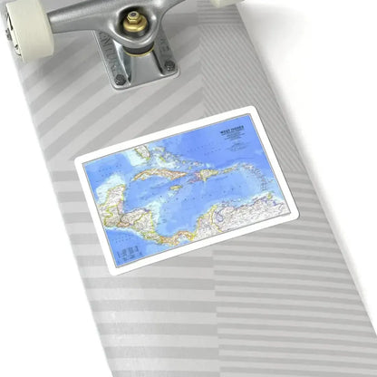 Central America & West Indies(1981) (Map) STICKER Vinyl Kiss-Cut Decal - The Sticker Space