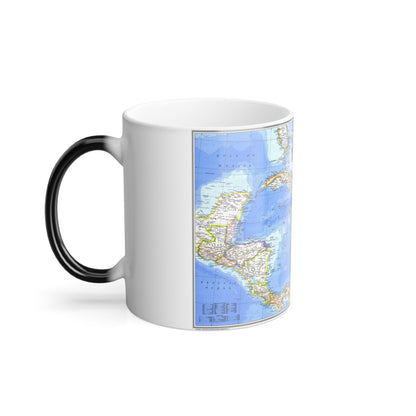 Central America & West Indies(1981) (Map) Color Changing Mug 11oz-11oz-The Sticker Space