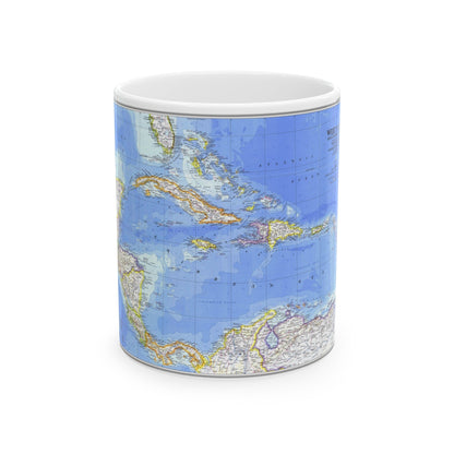 Central America & West Indies(1981) (Map) White Coffee Mug-11oz-The Sticker Space