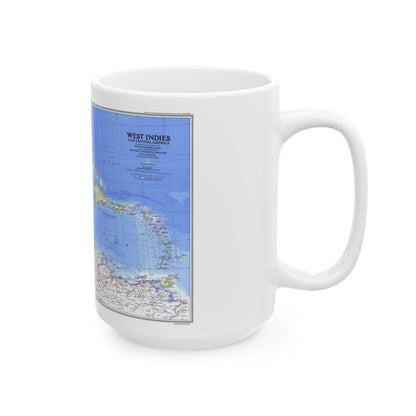 Central America & West Indies(1981) (Map) White Coffee Mug-The Sticker Space