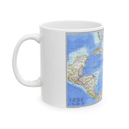 Central America & West Indies(1981) (Map) White Coffee Mug-The Sticker Space