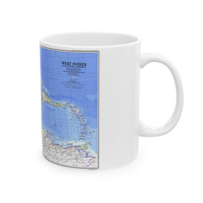 Central America & West Indies(1981) (Map) White Coffee Mug-The Sticker Space