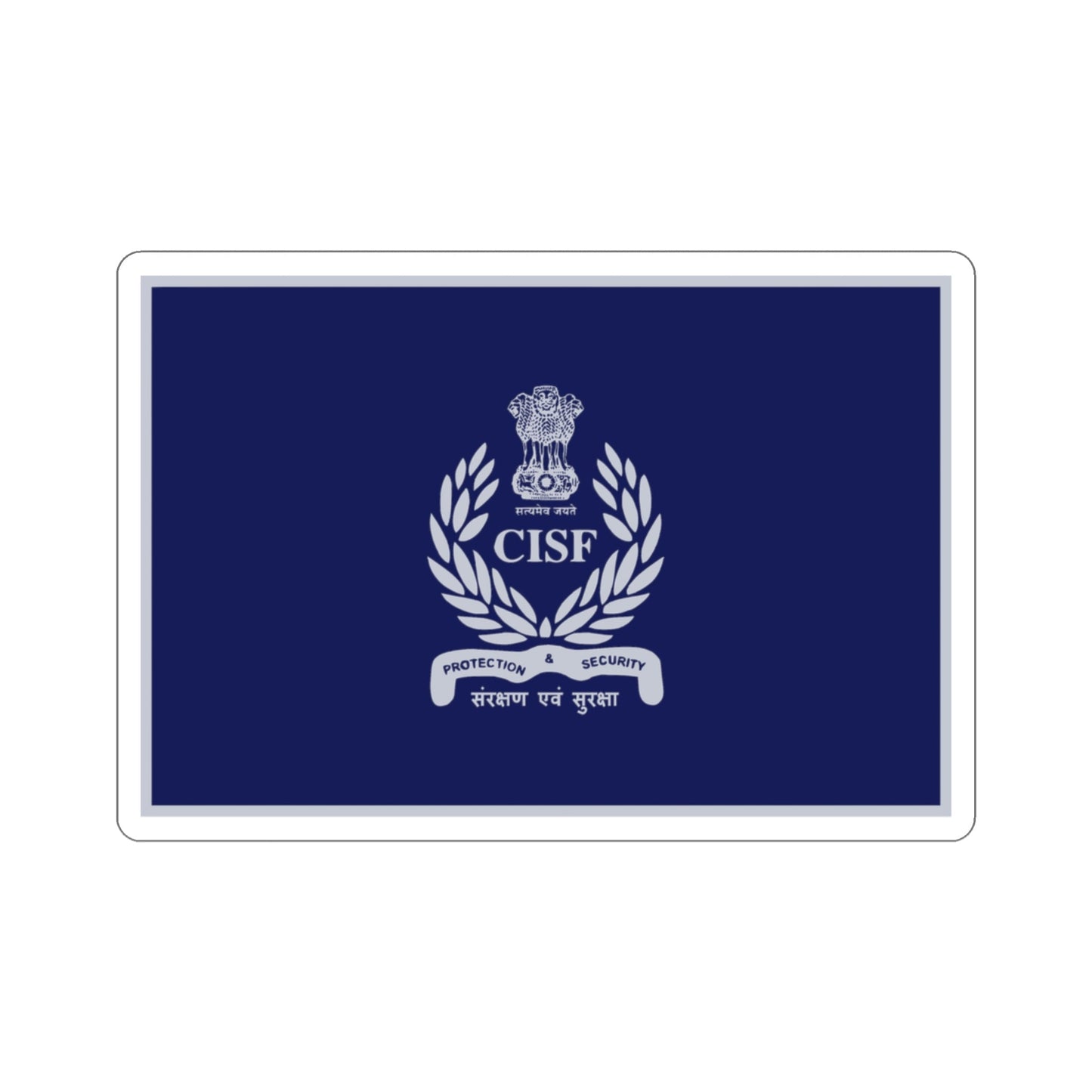 Central Industrial Security Force Flag (India) STICKER Vinyl Die-Cut Decal-3 Inch-The Sticker Space