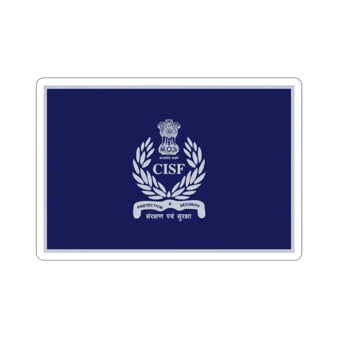 Central Industrial Security Force Flag (India) STICKER Vinyl Die-Cut Decal 3 Inch - The Sticker Space