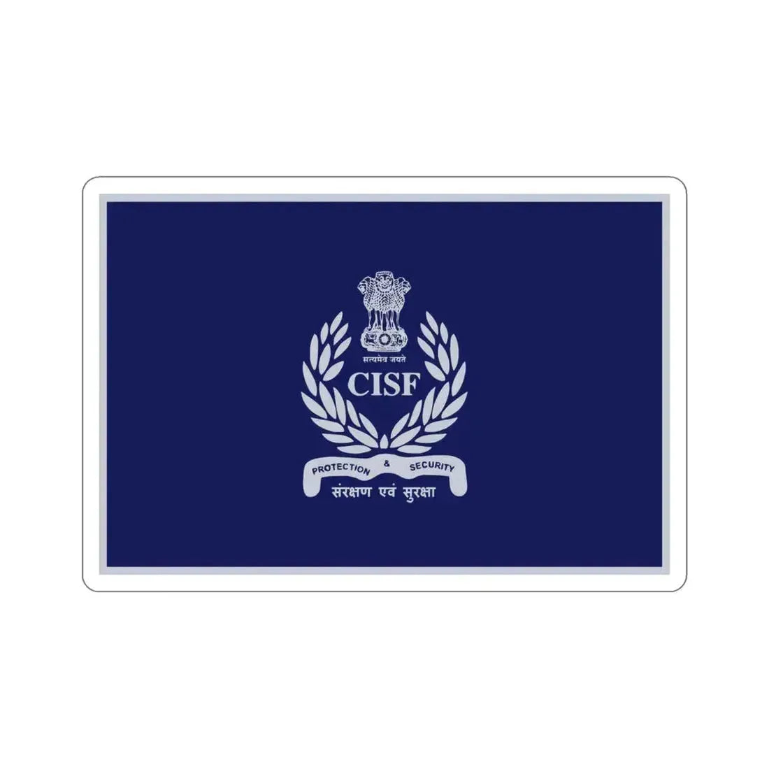 Central Industrial Security Force Flag (India) STICKER Vinyl Die-Cut Decal 6 Inch - The Sticker Space