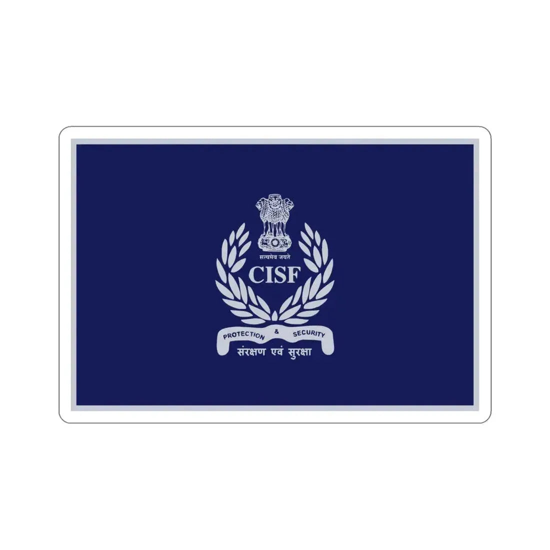 Central Industrial Security Force Flag (India) STICKER Vinyl Die-Cut Decal 6 Inch - The Sticker Space