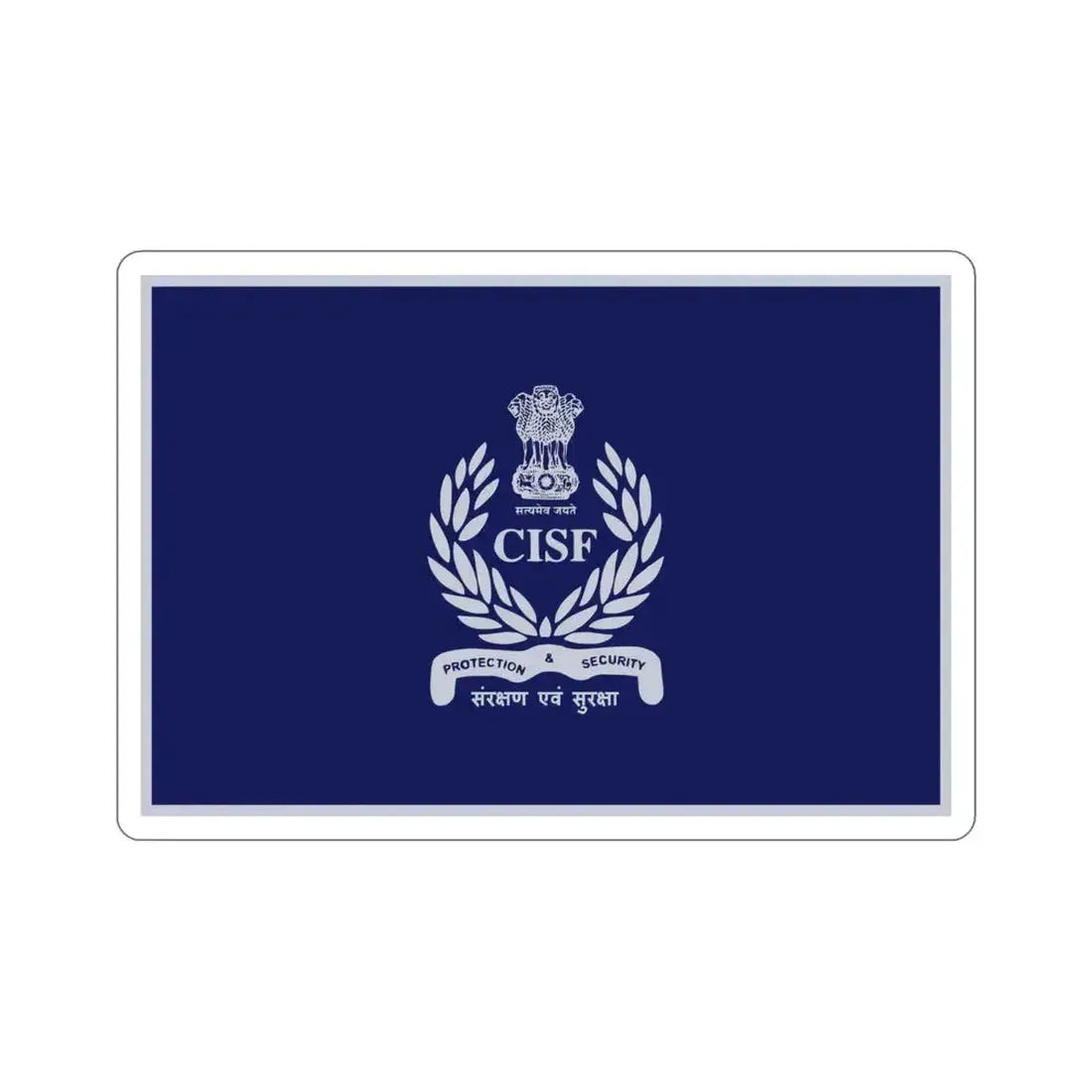 Central Industrial Security Force Flag (India) STICKER Vinyl Die-Cut Decal - The Sticker Space