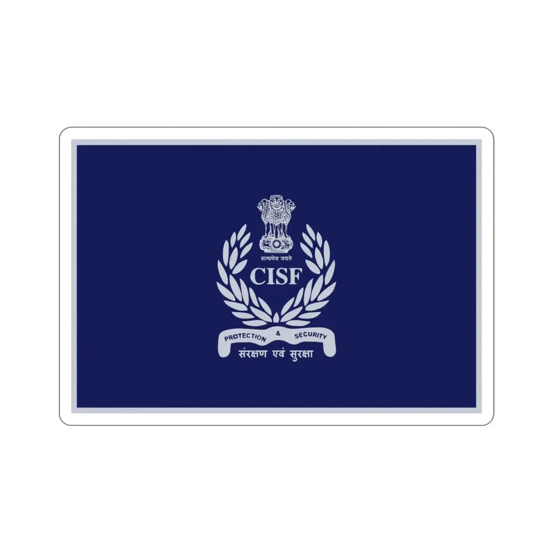 Central Industrial Security Force Flag (India) STICKER Vinyl Die-Cut Decal - The Sticker Space