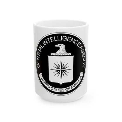 Central Intelligence Agency CIA BW - White Coffee Mug-15oz-The Sticker Space