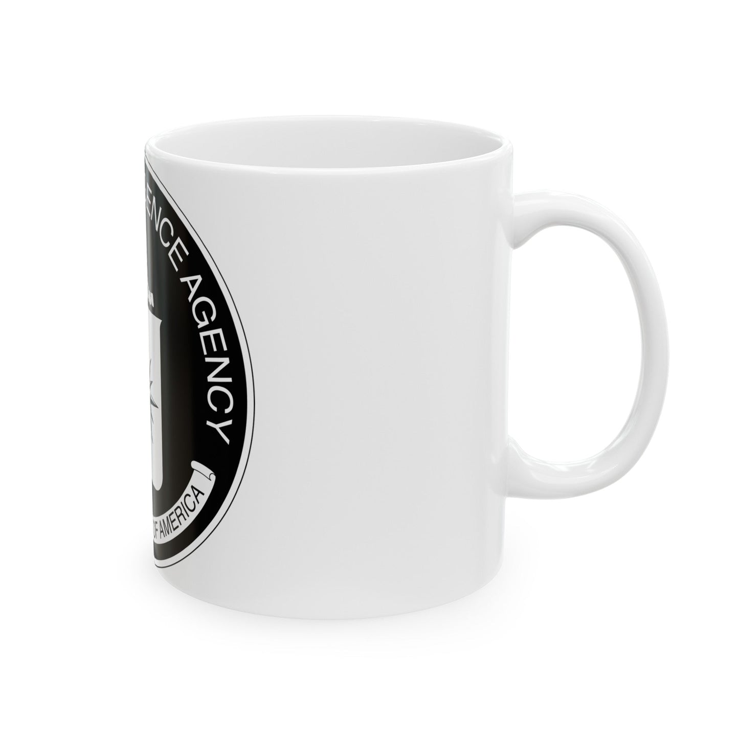 Central Intelligence Agency CIA BW - White Coffee Mug-The Sticker Space