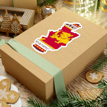 Central Province Flag-map (Sri Lanka) STICKER Vinyl Kiss-Cut Decal - The Sticker Space