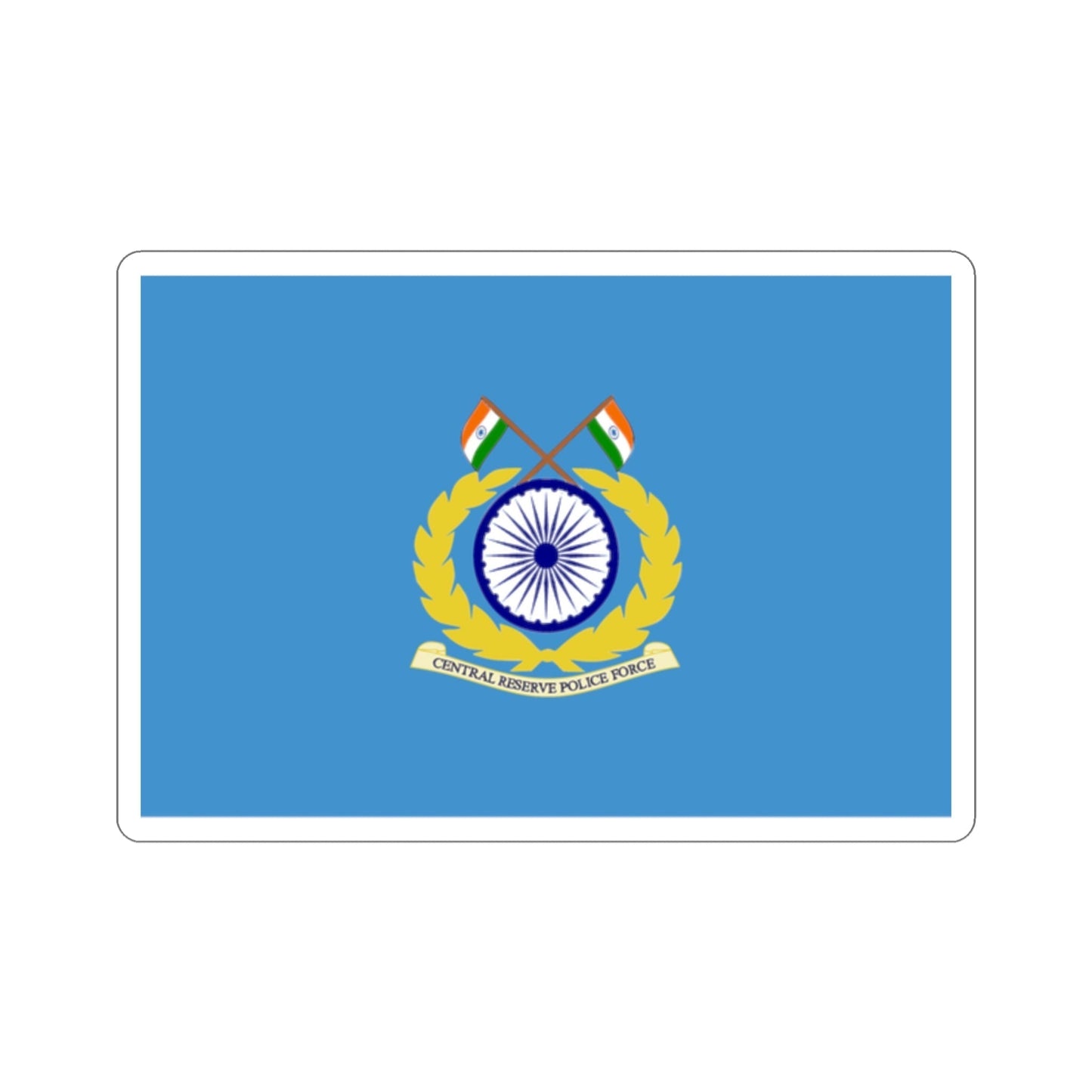 Central Reserve Police Force Flag (India) STICKER Vinyl Die-Cut Decal-2 Inch-The Sticker Space