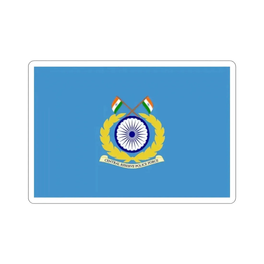 Central Reserve Police Force Flag (India) STICKER Vinyl Die-Cut Decal 2 Inch - The Sticker Space