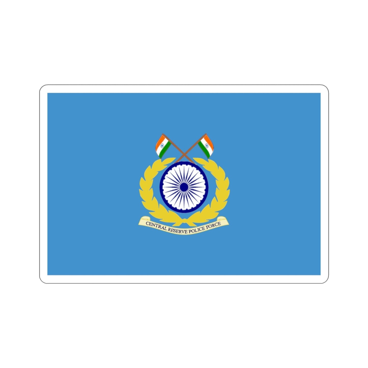 Central Reserve Police Force Flag (India) STICKER Vinyl Die-Cut Decal-3 Inch-The Sticker Space
